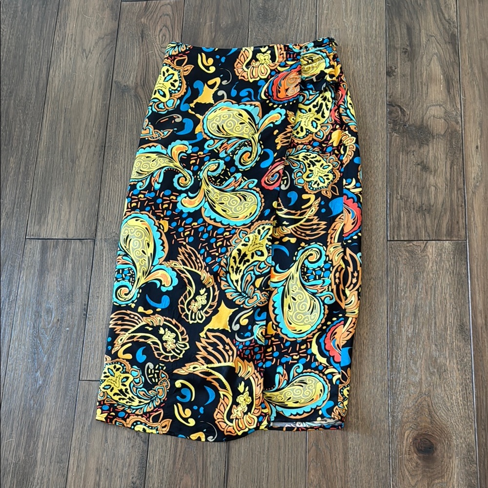 Colorful Paisley Print Skirt